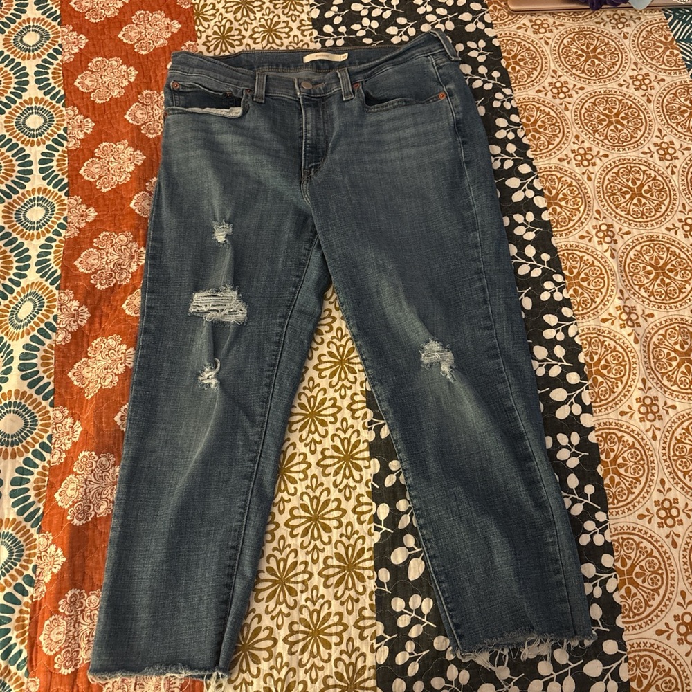 Levi's Denim Boyfriend Crop Jeans Size 30